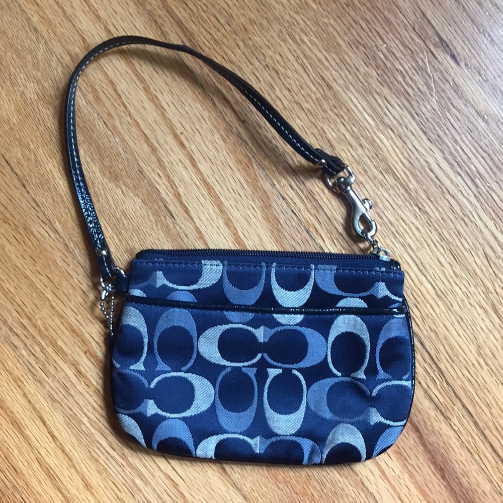 Blue Coach wristlet
